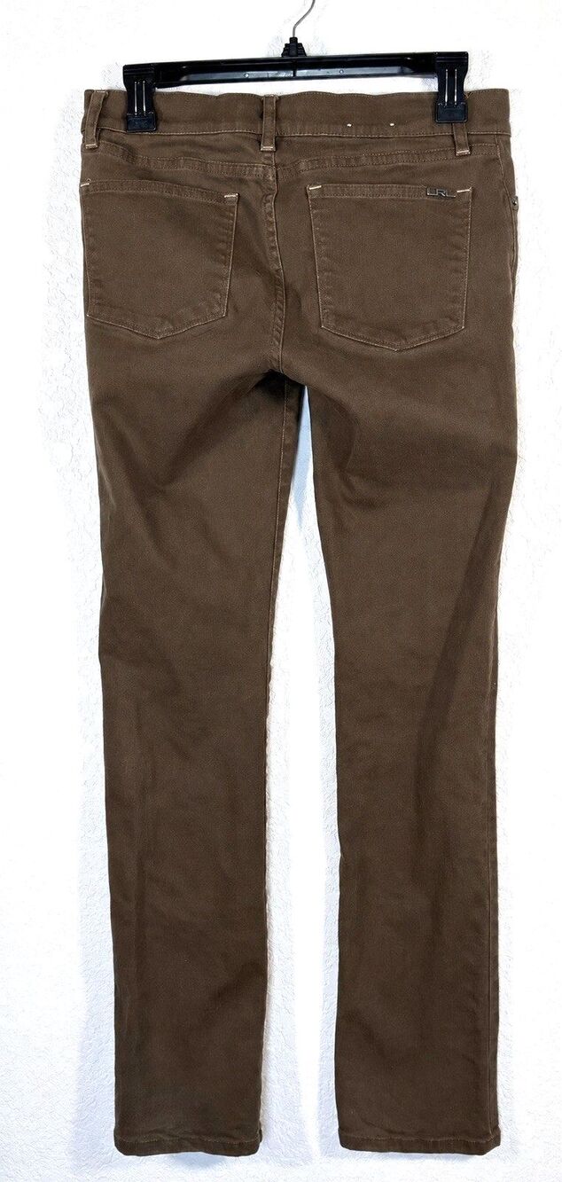 Lauren Ralph Lauren Jeans Womens 2 Brown Modern Straight Leg Stretch Denim LRL - Picture 2 of 8